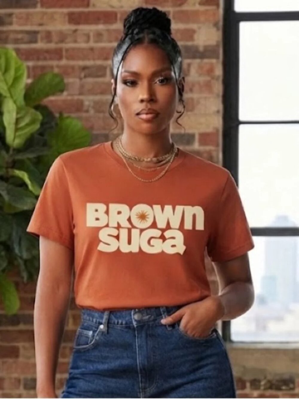 Legendary Rootz Brown Suga Graphic Tee Women's Size S NWT T Shirt